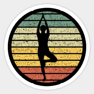 Vintage Yoga Silhouette Sticker